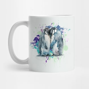 Watercolor Penguins Mug